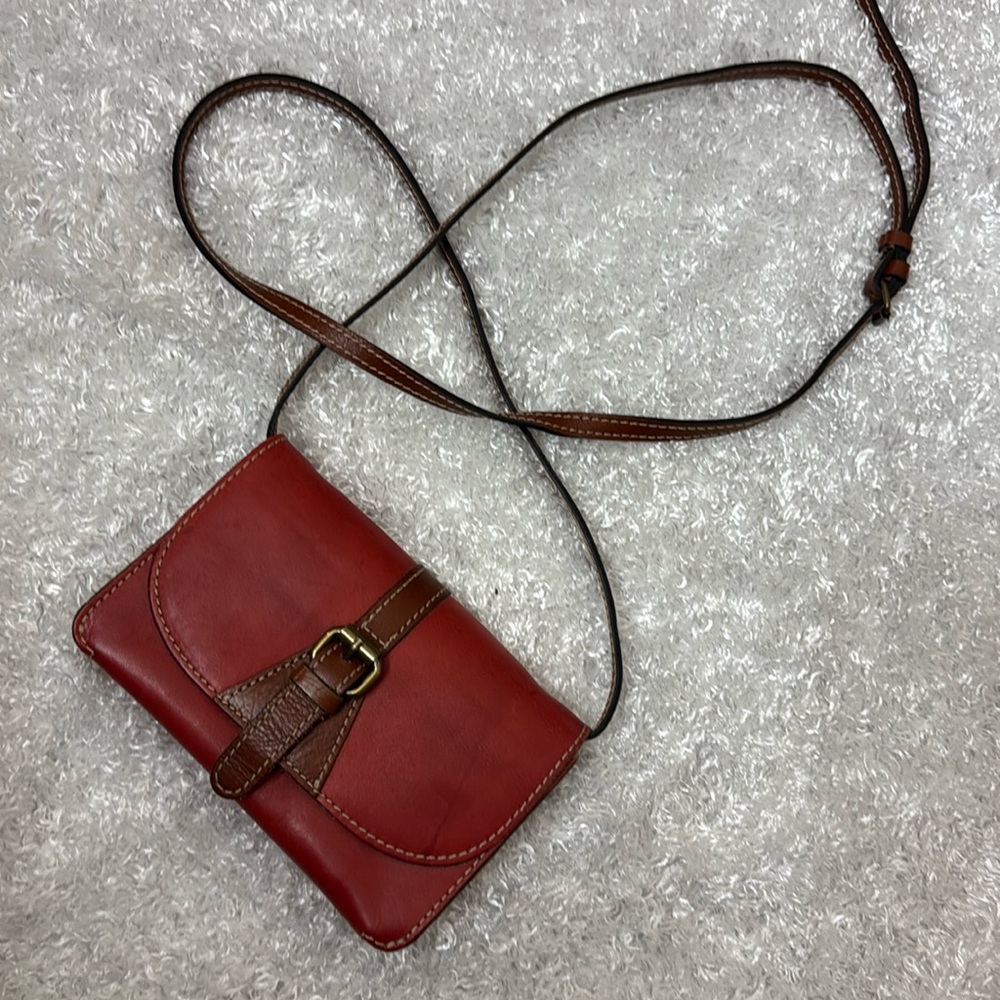 Patricia Nash red crossbody purse bag leather